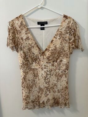 Y2K BabyDoll Cream Silk Fairy Blouse by Jonathan Martin Sz M